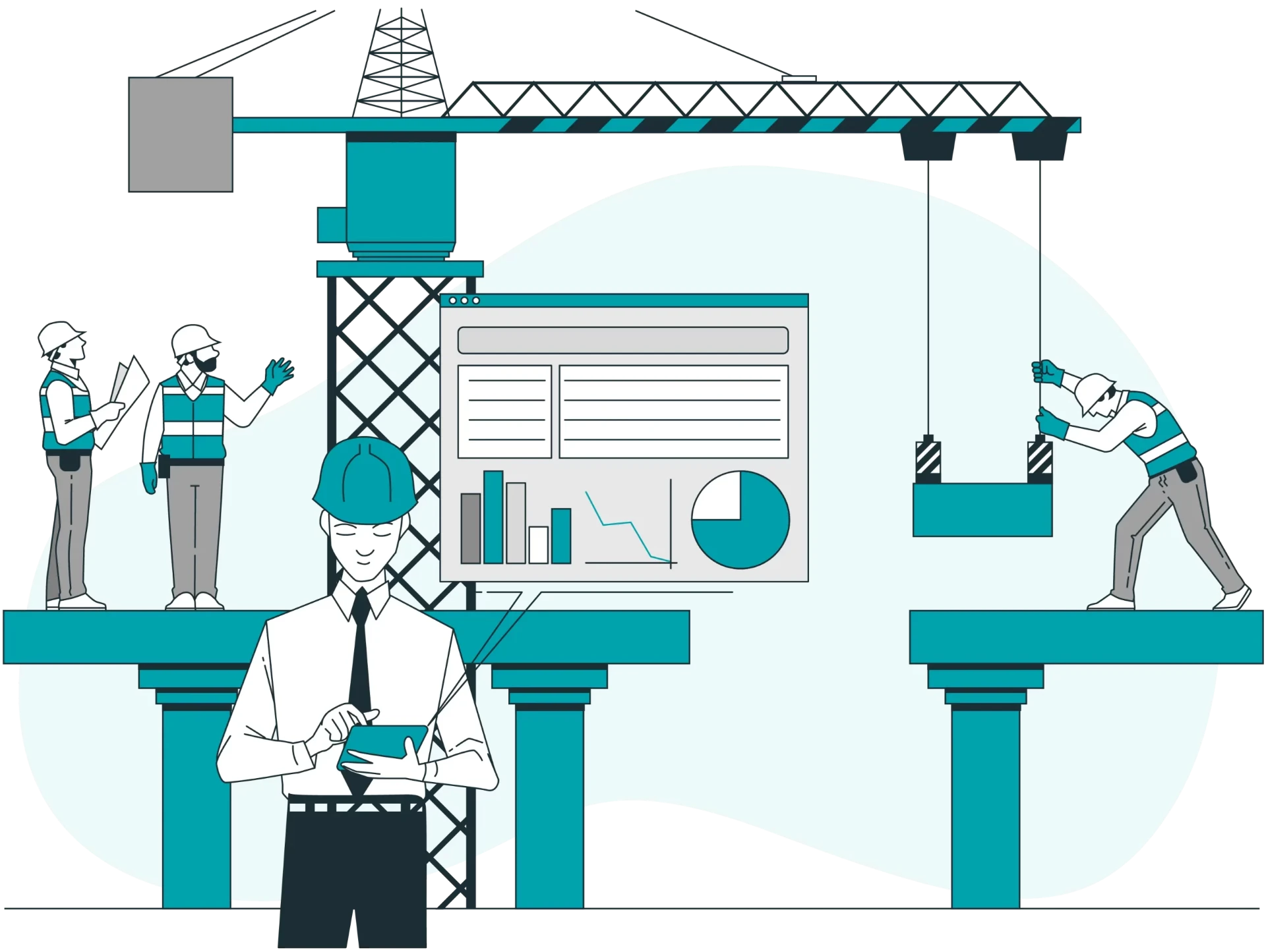 Cover illustration for the case study Launching a Labour Management System Application